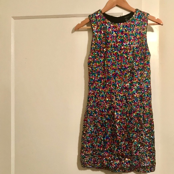 forever 21 rainbow sequin dress